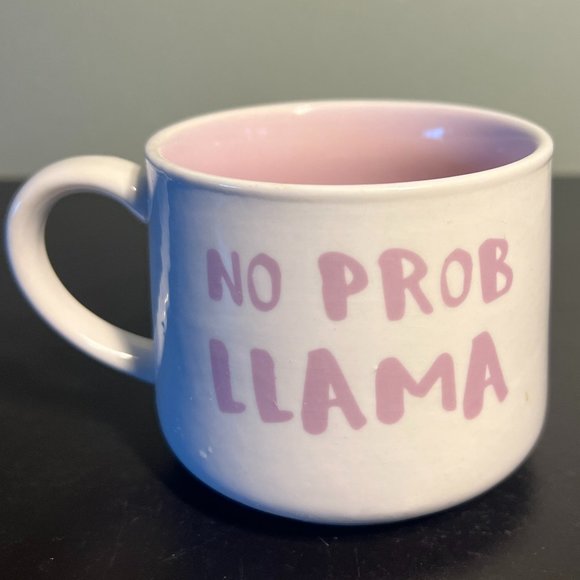 Whimsical Cupboard NO PROB LLAMA Mug w/ Peekaboo Llama ~ 10 Strawberry Street - Picture 3 of 7